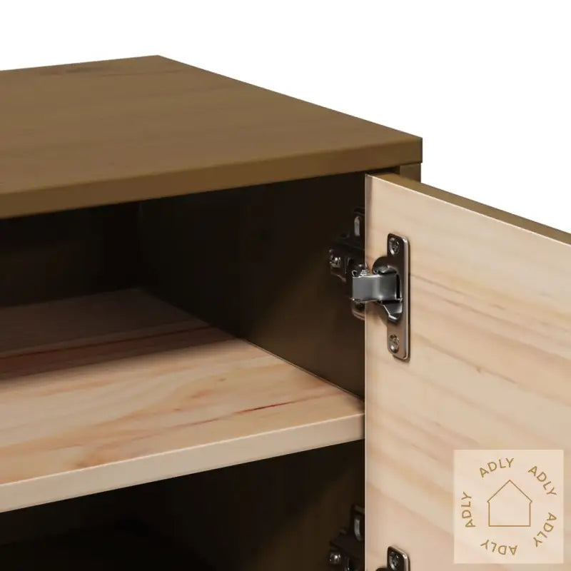 Veggskap 2 Stk Honningbrun 31,5X30X30 Cm Heltre Furu