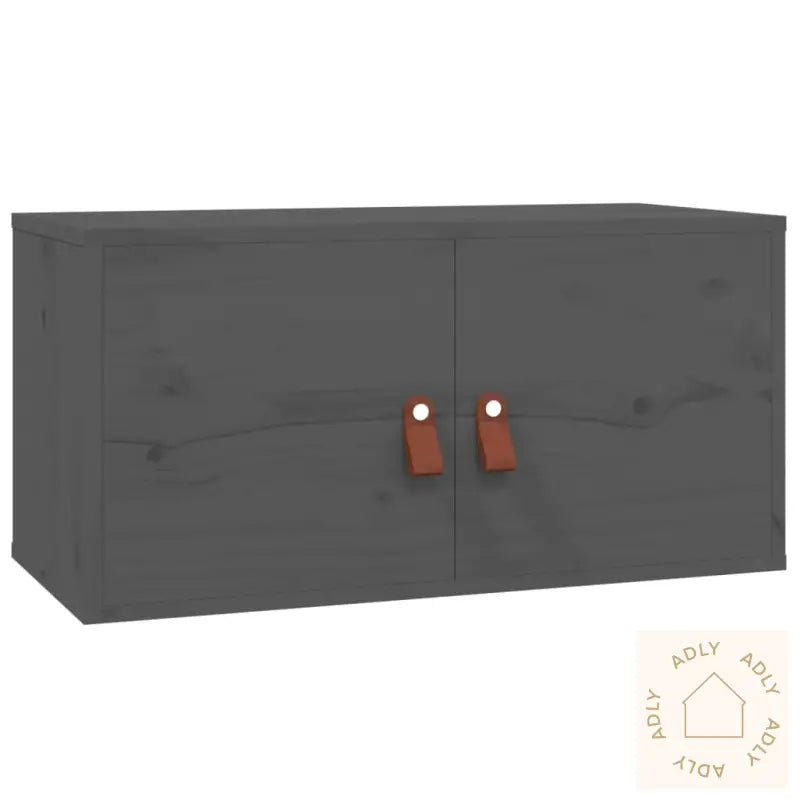 Veggskap 2 Stk Grå 60X30X30 Cm Heltre Furu