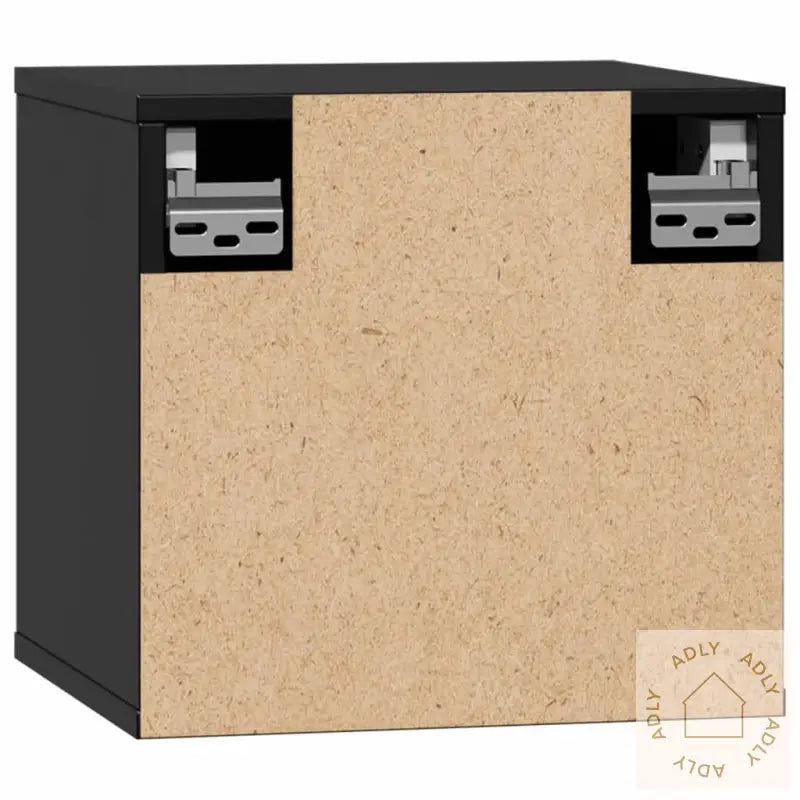Veggskap 2 Stk Svart 31,5X30X30 Cm Heltre Furu
