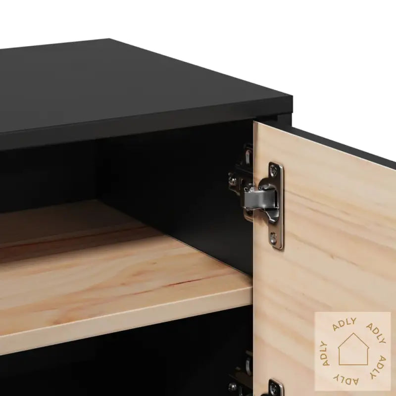 Veggskap 2 Stk Svart 31,5X30X30 Cm Heltre Furu
