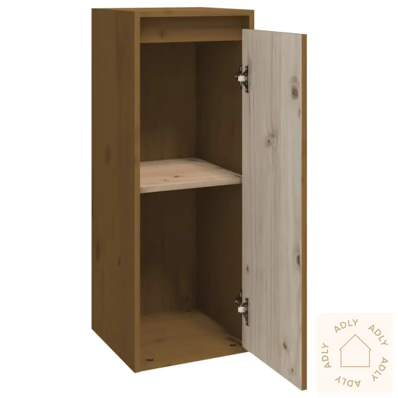 Veggskap 2 Stk Honningbrun 30X30X80 Cm Heltre Furu
