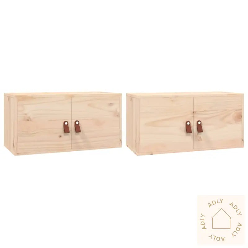 Veggskap 2 Stk 60X30X30 Cm Heltre Furu