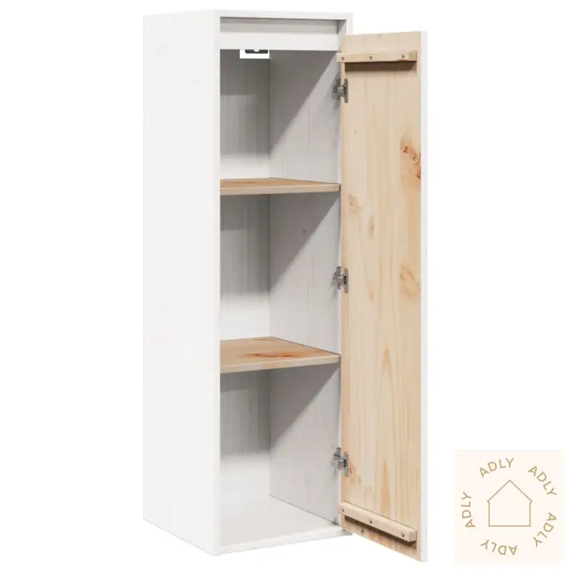 Veggskap 2 Stk Hvit 30X30X100 Cm Heltre Furu