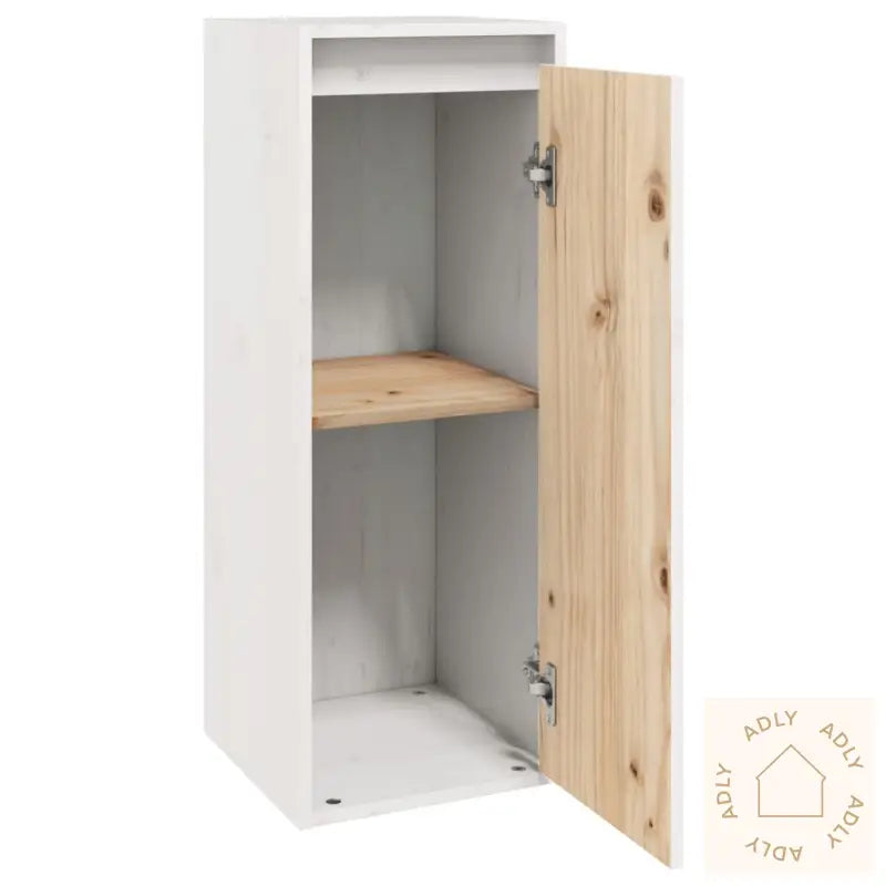 Veggskap 2 Stk Hvit 30X30X80 Cm Heltre Furu