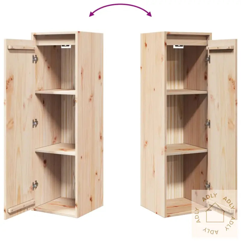 Veggskap 2 Stk 30X30X100 Cm Heltre Furu