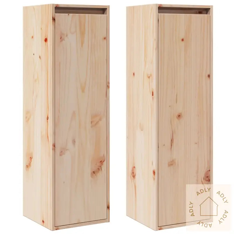 Veggskap 2 Stk 30X30X100 Cm Heltre Furu
