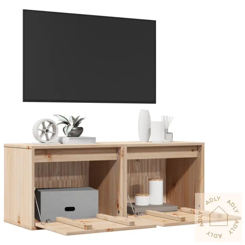 Veggskap 2 Stk 45X30X35 Cm Heltre Furu