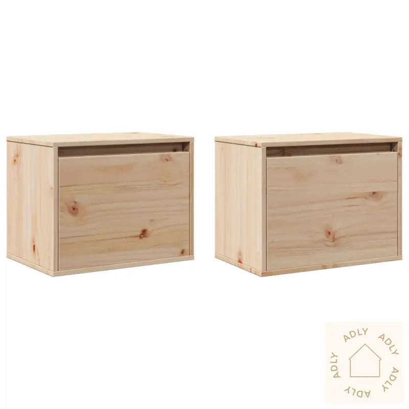 Veggskap 2 Stk 45X30X35 Cm Heltre Furu