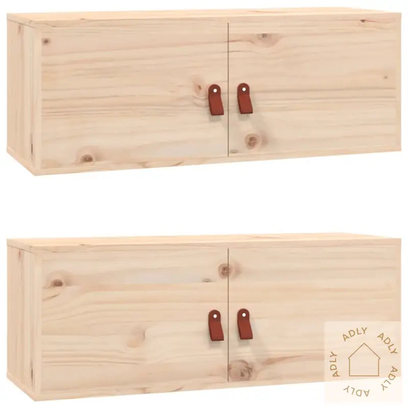Veggskap 2 Stk 80X30X30 Cm Heltre Furu