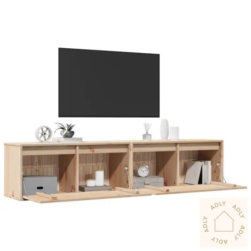 Veggskap 2 Stk 80X30X35 Cm Heltre Furu