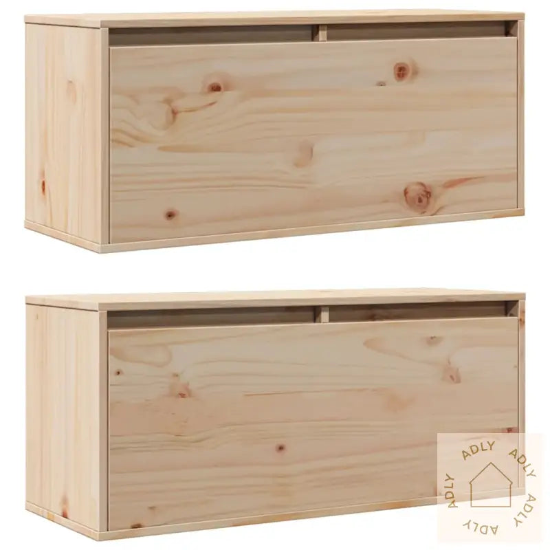 Veggskap 2 Stk 80X30X35 Cm Heltre Furu