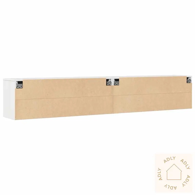 Veggskap 2 Stk Hvit 100X30X35 Cm Heltre Furu