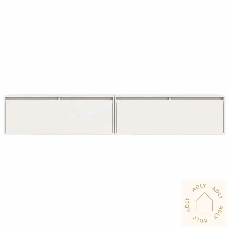 Veggskap 2 Stk Hvit 100X30X35 Cm Heltre Furu