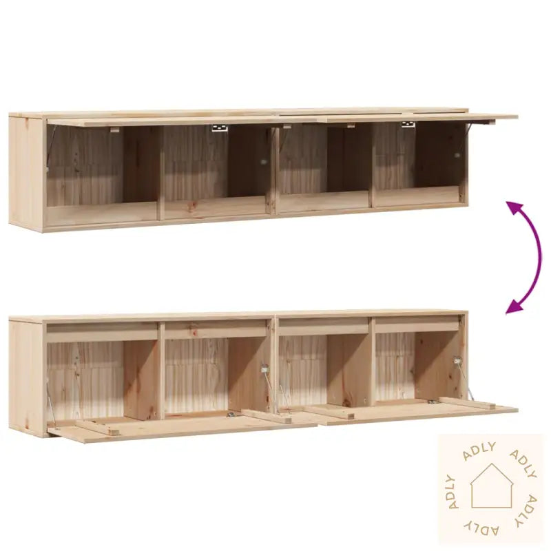 Veggskap 2 Stk 80X30X35 Cm Heltre Furu