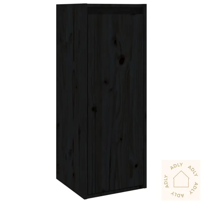 Veggskap Svart 30X30X80 Cm Heltre Furu