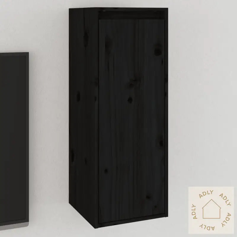 Veggskap Svart 30X30X80 Cm Heltre Furu
