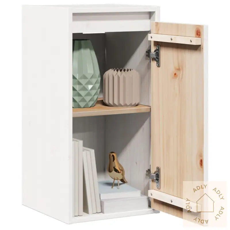 Veggskap 2 Stk Hvit 30X30X60 Cm Heltre Furu