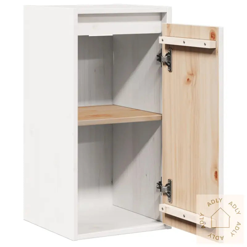 Veggskap 2 Stk Hvit 30X30X60 Cm Heltre Furu