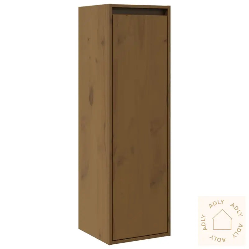 Veggskap 2 Stk Honningbrun 30X30X100 Cm Heltre Furu