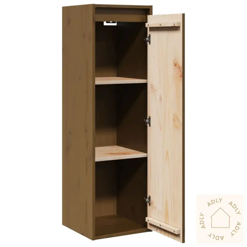 Veggskap 2 Stk Honningbrun 30X30X100 Cm Heltre Furu