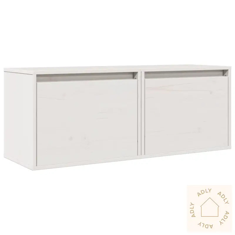Veggskap 2 Stk Hvit 45X30X35 Cm Heltre Furu
