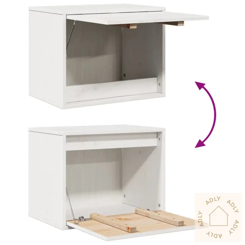 Veggskap Hvit 45X30X35 Cm Heltre Furu