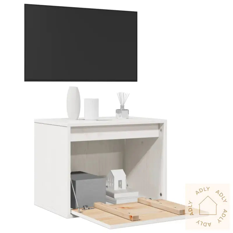 Veggskap Hvit 45X30X35 Cm Heltre Furu