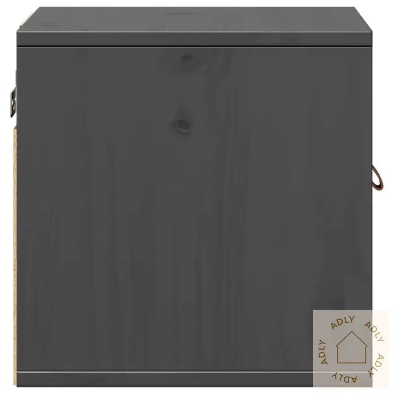 Veggskap 2 Stk Grå 31,5X30X30 Cm Heltre Furu