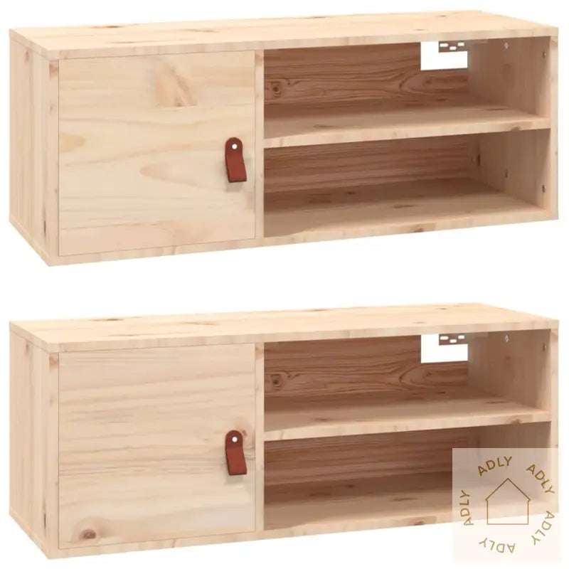 Veggskap 2 Stk 80X30X30 Cm Heltre Furu