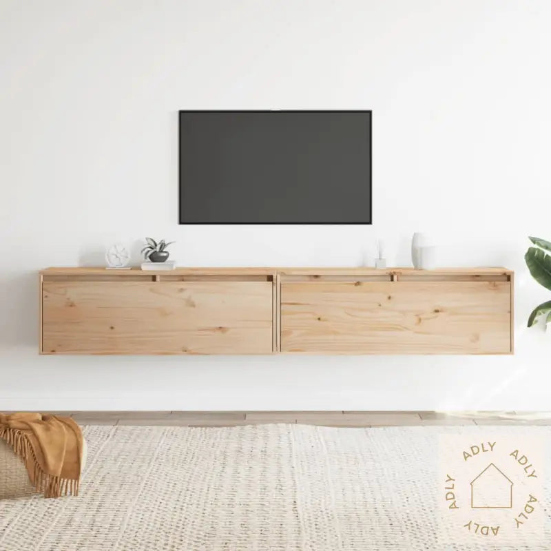 Veggskap 2 Stk 100X30X35 Cm Heltre Furu
