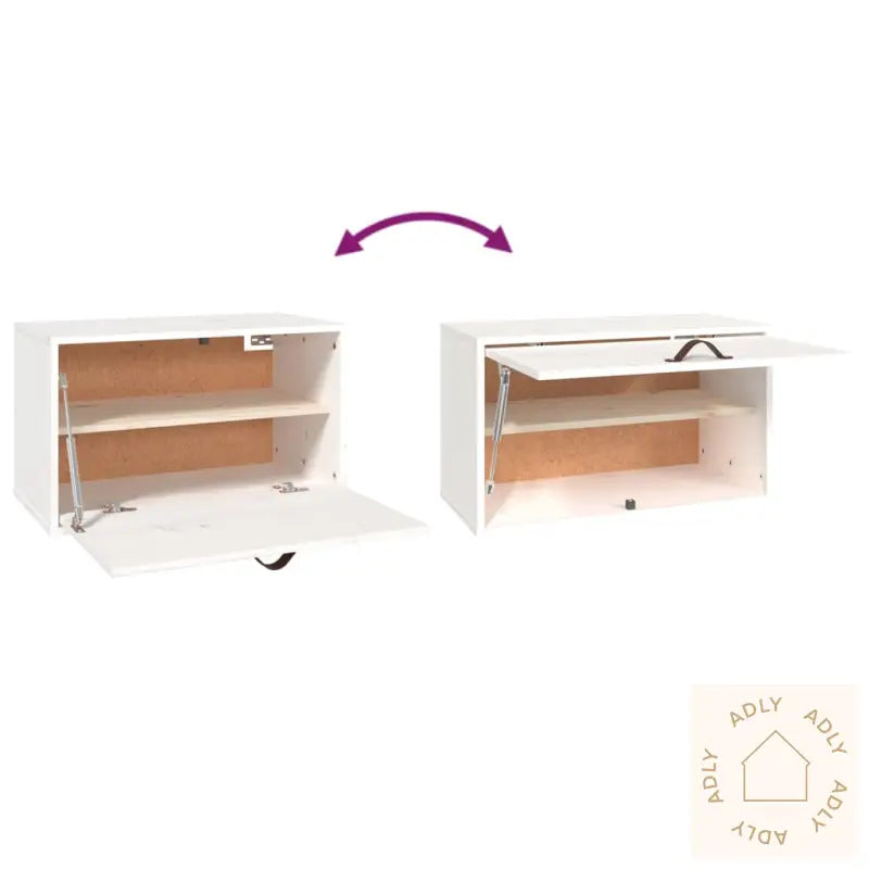 Veggskap Hvit 60X30X35 Cm Heltre Furu