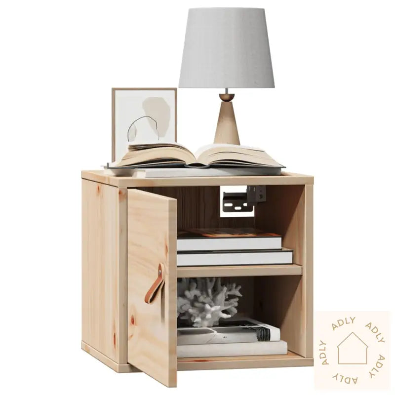 Veggskap 2 Stk 31,5X30X30 Cm Heltre Furu