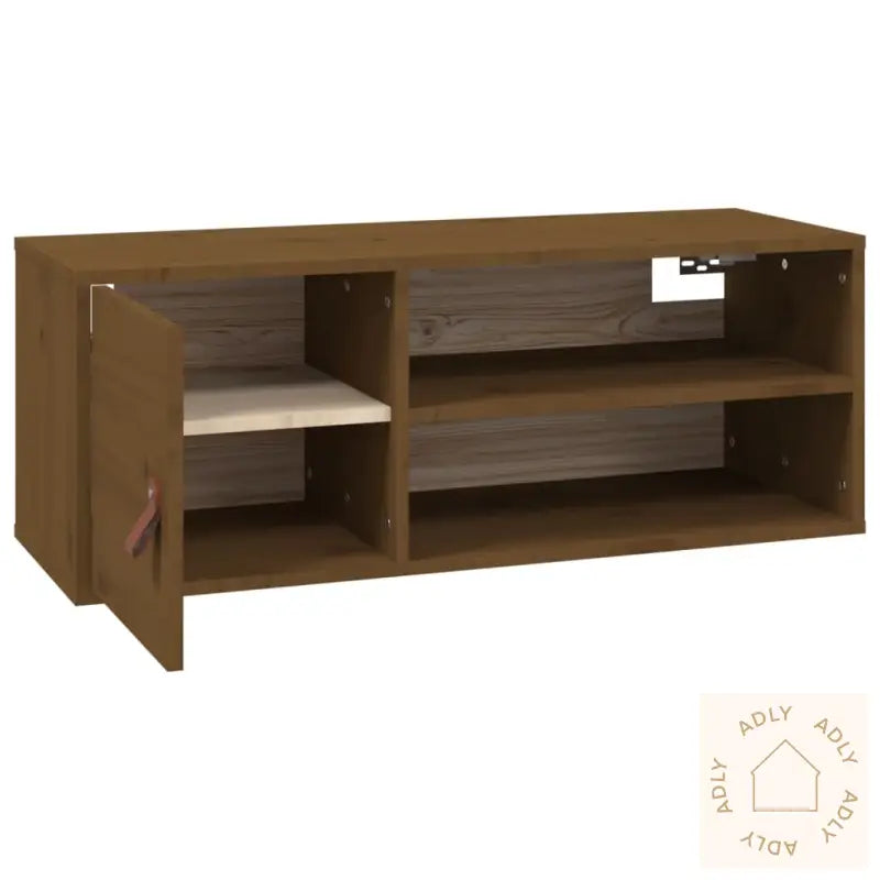 Veggskap 2 Stk Honningbrun 80X30X30 Cm Heltre Furu