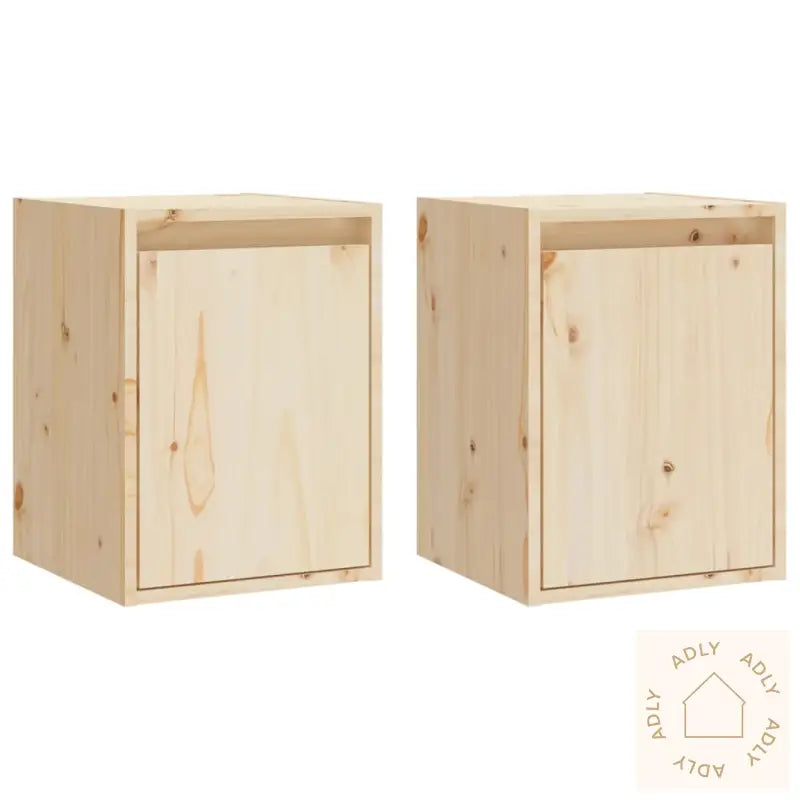 Veggskap 2 Stk 30X30X40 Cm Heltre Furu
