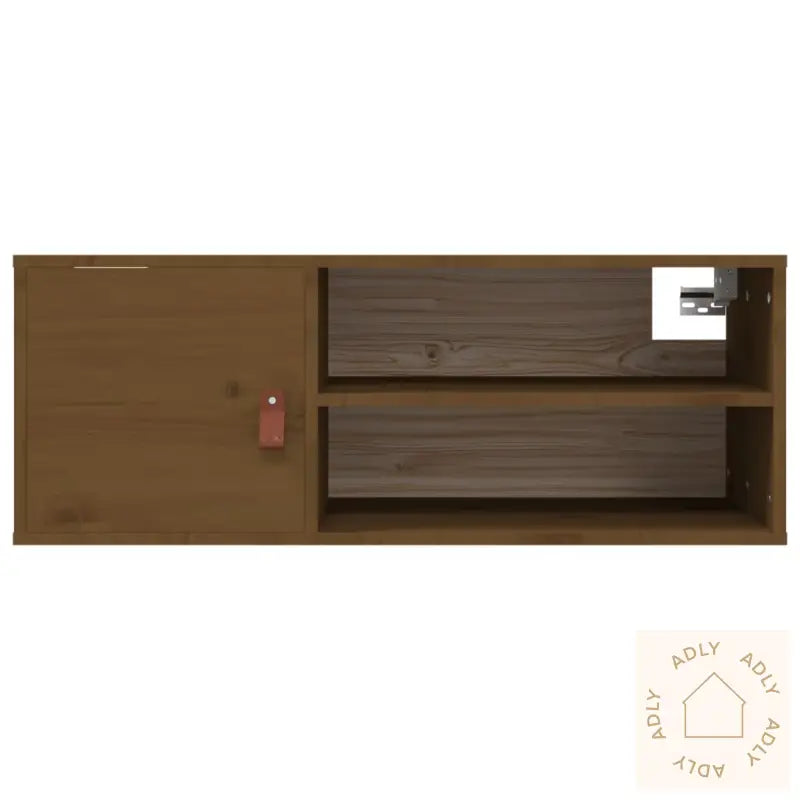 Veggskap 2 Stk Honningbrun 80X30X30 Cm Heltre Furu