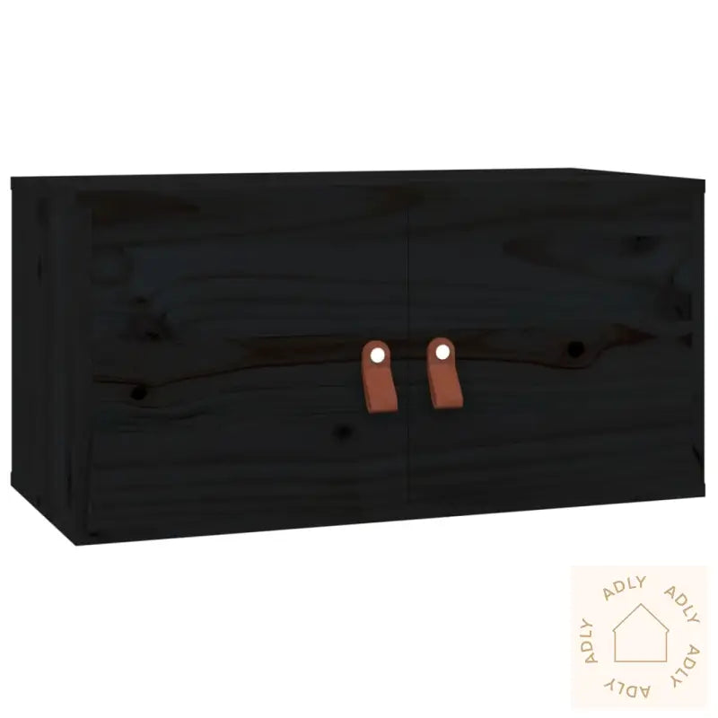 Veggskap 2 Stk Svart 60X30X30 Cm Heltre Furu