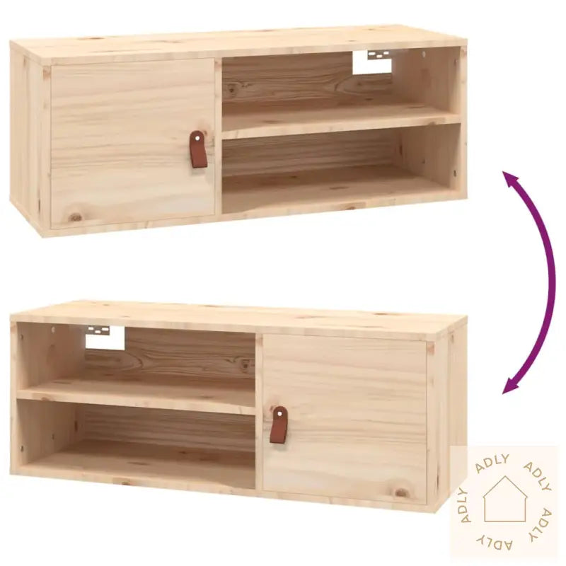 Veggskap 2 Stk 80X30X30 Cm Heltre Furu
