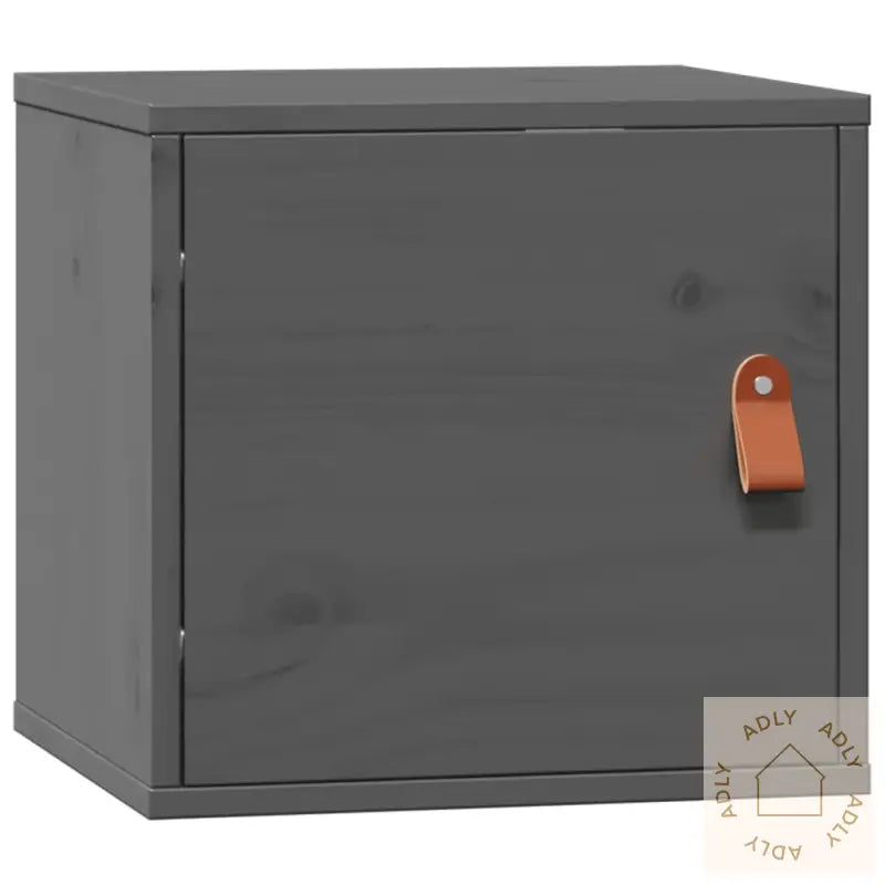 Veggskap 2 Stk Grå 31,5X30X30 Cm Heltre Furu