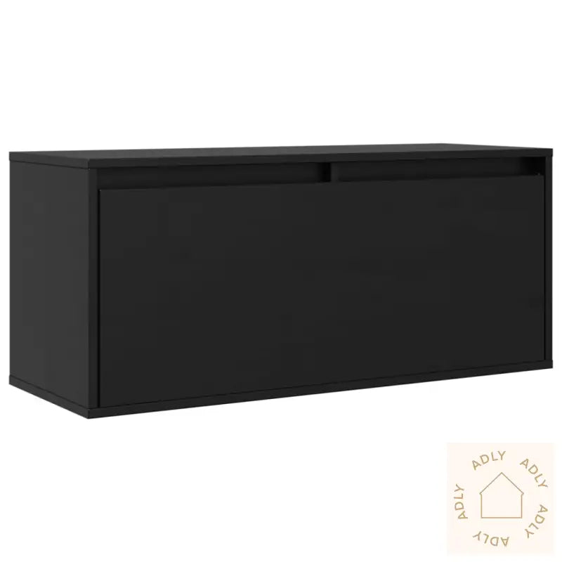 Veggskap Svart 80X30X35 Cm Heltre Furu