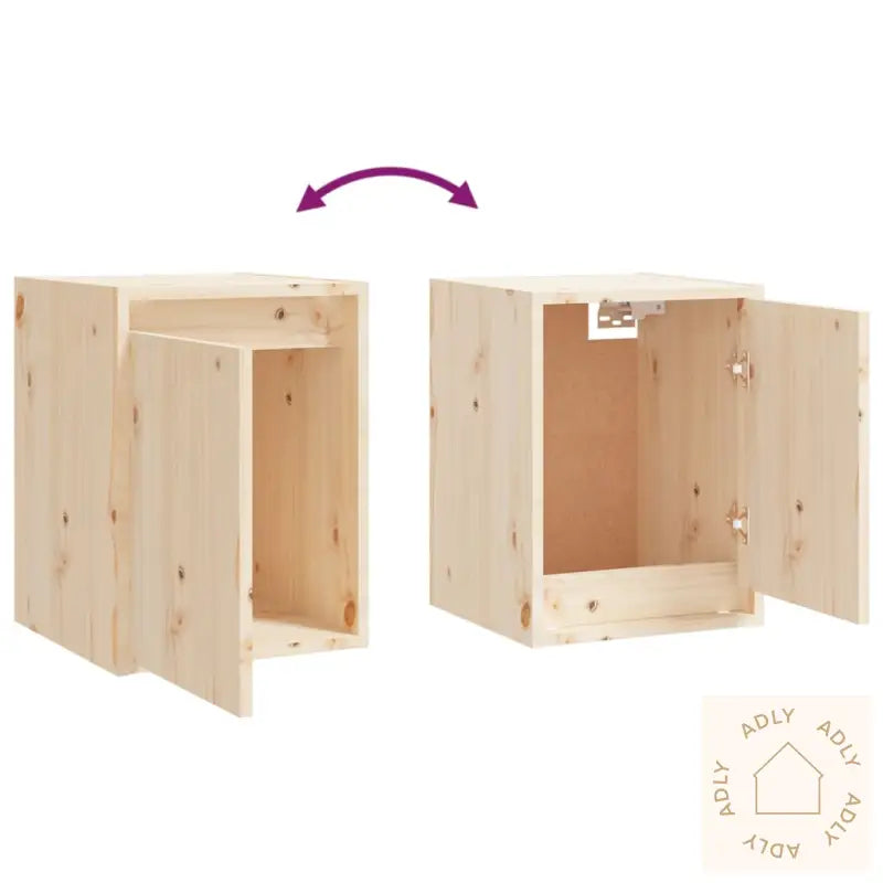 Veggskap 2 Stk 30X30X40 Cm Heltre Furu