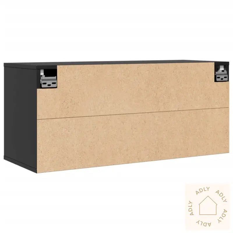 Veggskap Svart 80X30X35 Cm Heltre Furu