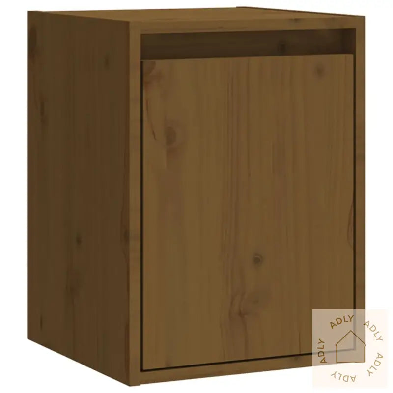 Veggskap 2 Stk Honningbrun 30X30X40 Cm Heltre Furu