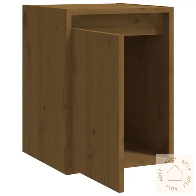 Veggskap 2 Stk Honningbrun 30X30X40 Cm Heltre Furu
