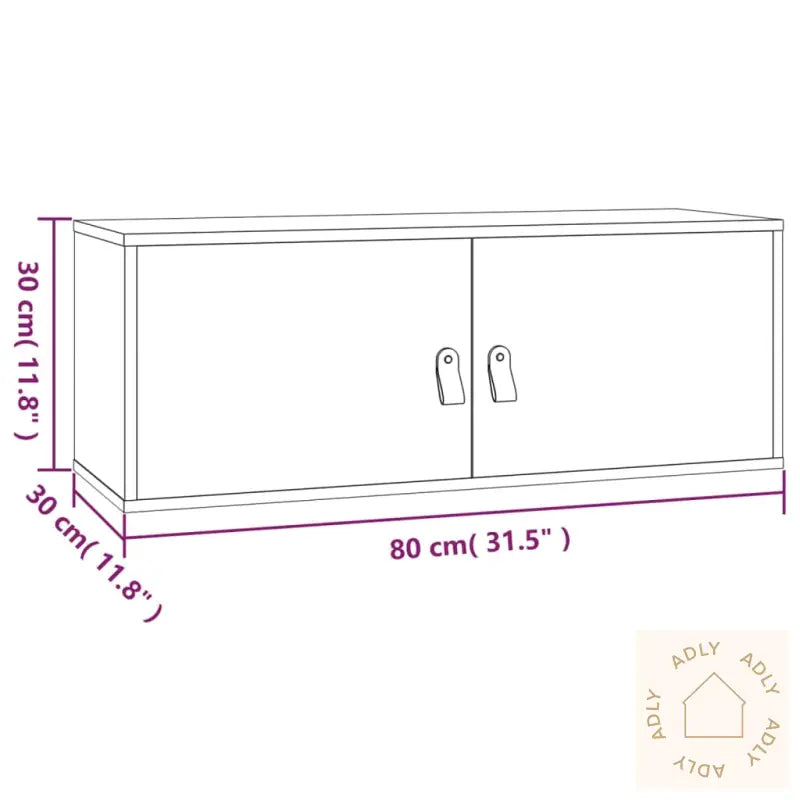 Veggskap 2 Stk Hvit 80X30X30 Cm Heltre Furu