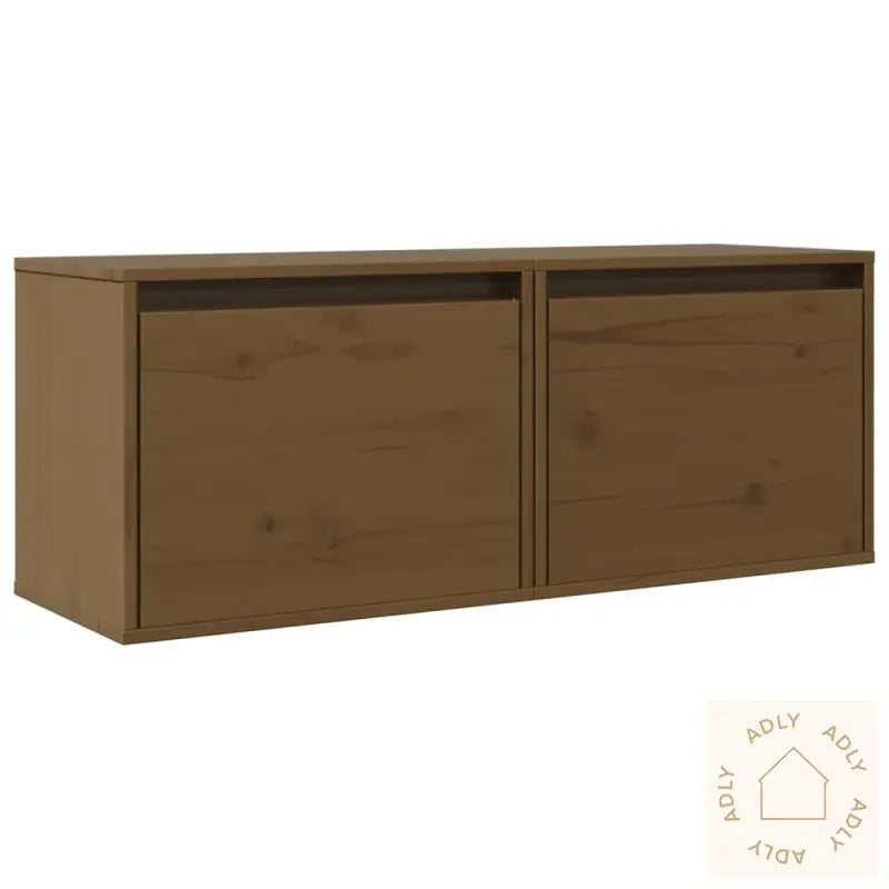 Veggskap 2 Stk Honningbrun 45X30X35 Cm Heltre Furu