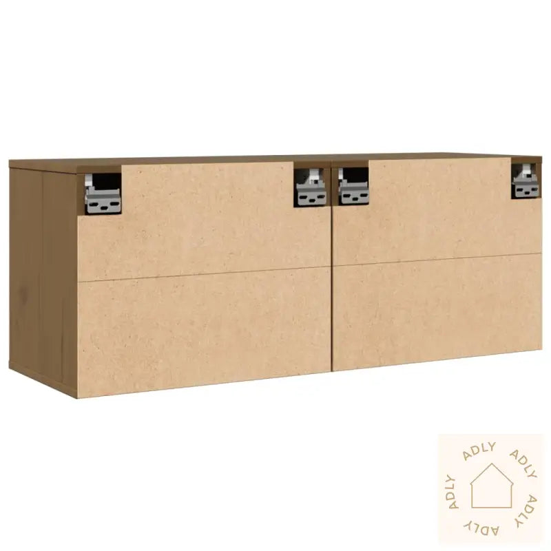 Veggskap 2 Stk Honningbrun 45X30X35 Cm Heltre Furu