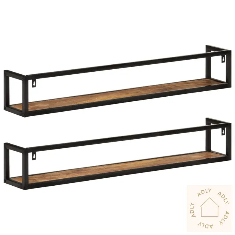 Vegghyller 2 Stk 110X17X17 Cm Heltre Mango Og Jern