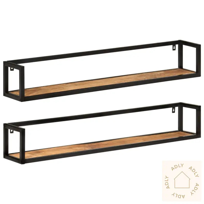 Vegghyller 2 Stk 110X17X17 Cm Heltre Mango Og Jern