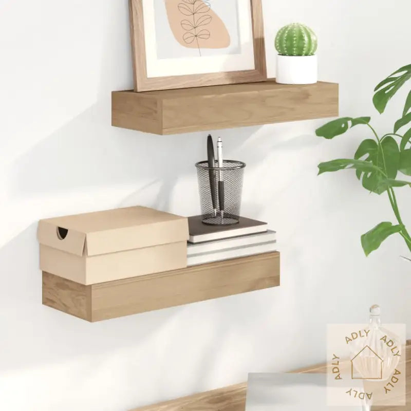 Vegghyller 2 Stk 40X15X4 Cm Heltre Teak