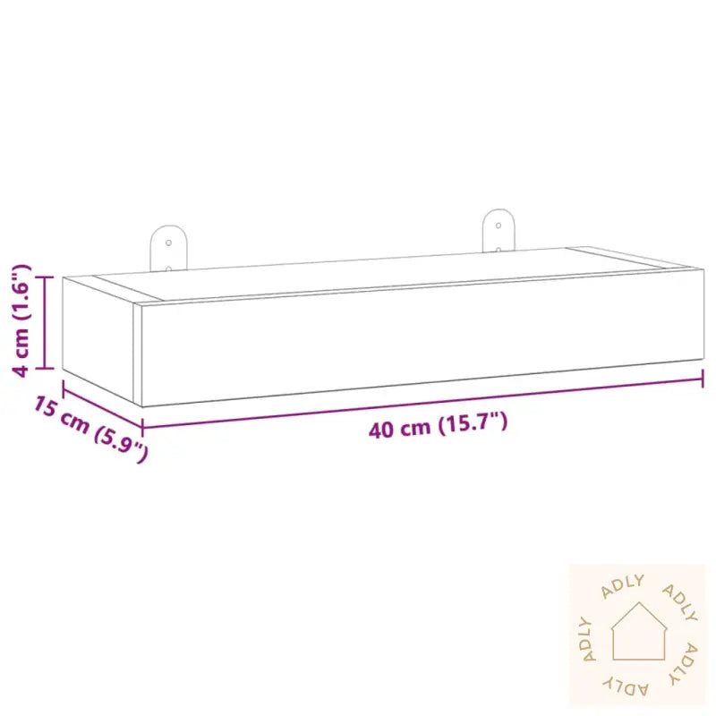 Vegghyller 2 Stk 40X15X4 Cm Heltre Teak